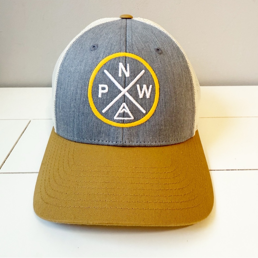 PNW Trucker Cap Mesh Back by Richardson Tan Grey Off White Size M/L